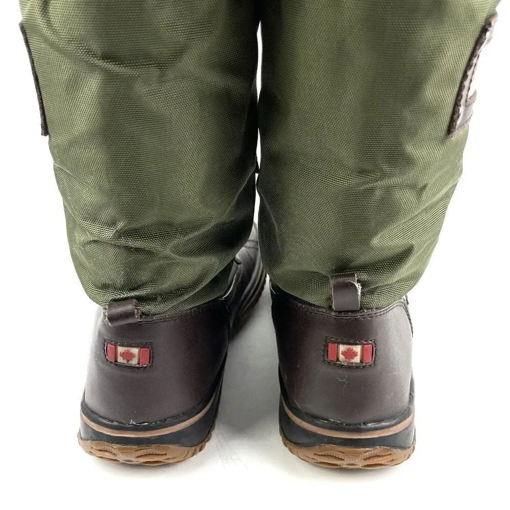 Pajar Grip Boot 36 Military Green Brown Lace Up Tall Winter Boot Lined‎ Womens